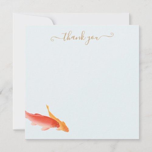 Artistic Koi Fish Thank You Note Card