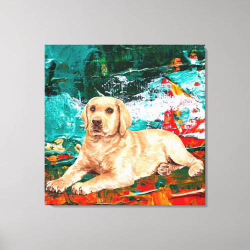 Artistic Labrador Dog Abstract   Canvas Print