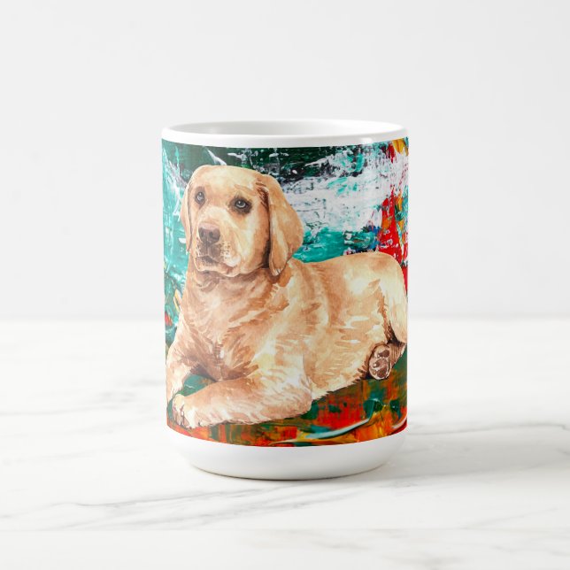 Artistic Labrador Dog Abstract Coffee Mug (Center)