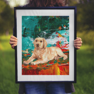 Artistic Labrador Dog Abstract Poster