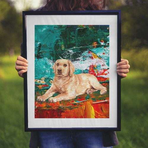 Artistic Labrador Dog Abstract Poster