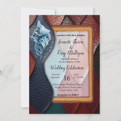 Artistic Leather Texture Art designs Invitation