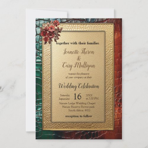 Artistic Leather Texture Art designs Invitation