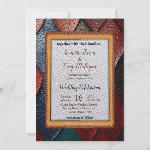 Artistic Leather Texture Art designs Invitation