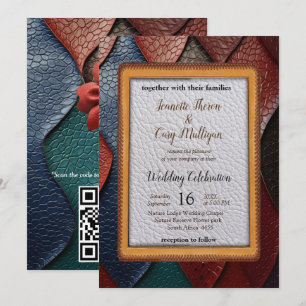 Artistic Leather Texture Art designs Invitation