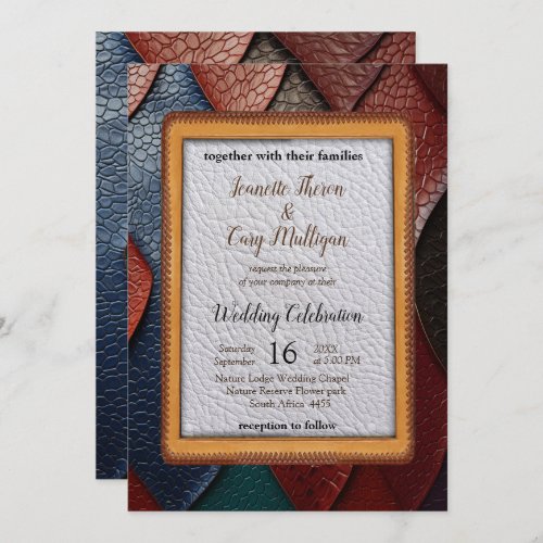 Artistic Leather Texture Art designs Invitation