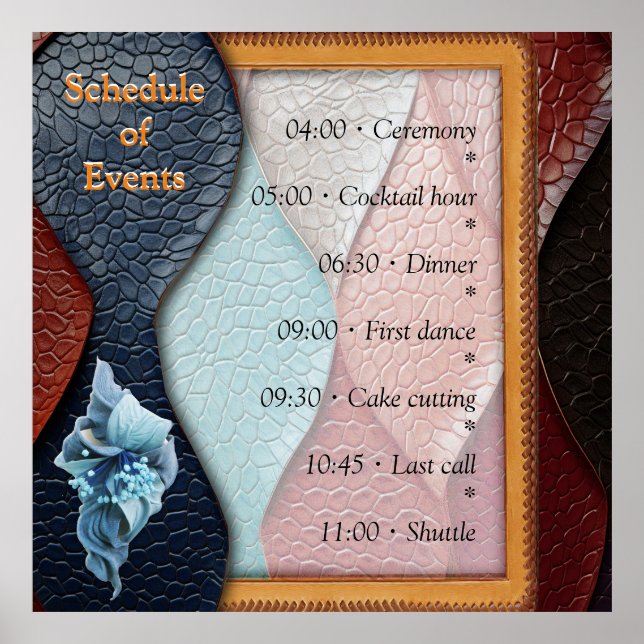 Artistic Leather Texture Art designs Poster (Front)