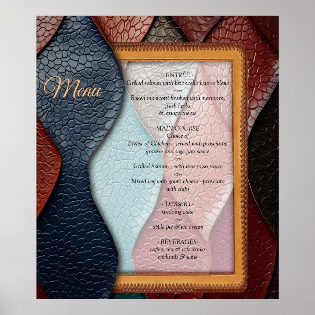 Artistic Leather Texture Art designs Poster (Front)