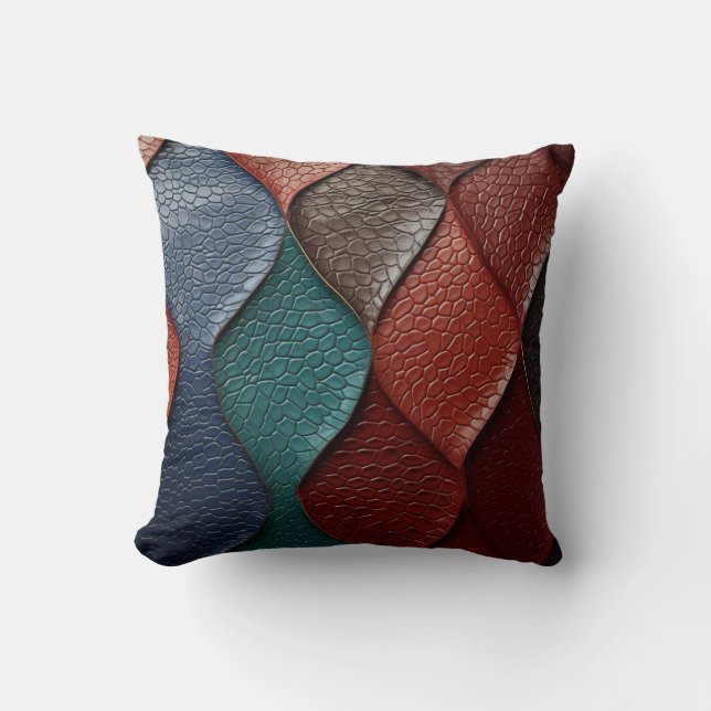 Artistic Leather Texture Art designs Throw Pillow (Front)