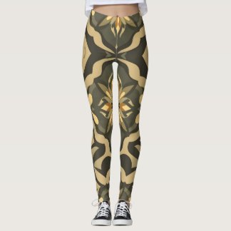 Artistic Leggings with Bold Symmetrical Design
