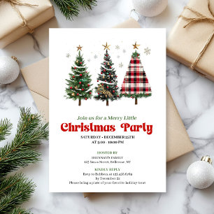 Artistic leopard and buffalo Christmas tree invite