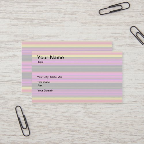 Artistic LIght Colorful Stripes  Business Card