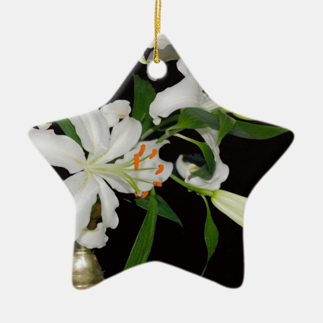 Artistic Lily Collection-1 Ceramic Ornament (Front)
