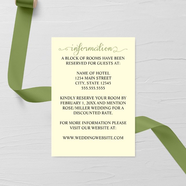 Artistic Line Leaves Wedding Enclosure Card (Creator Uploaded)