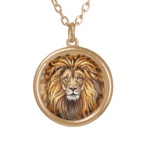 Artistic Lion Face Necklace