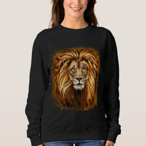 Artistic Lion Face Sweatshirt