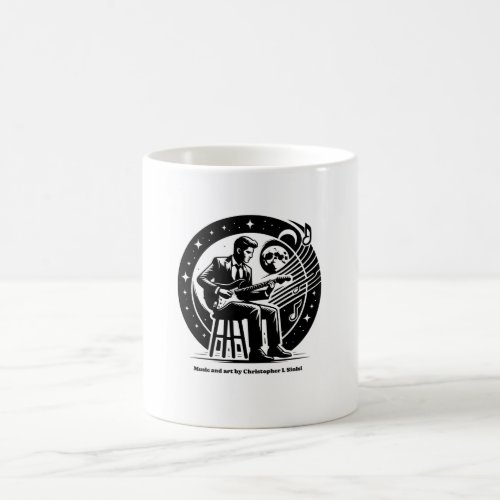 Artistic logo black and white coffee mug