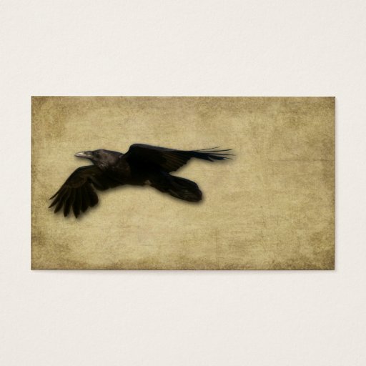 Customizable Artistic- Lone Black Crow Business Card Templates