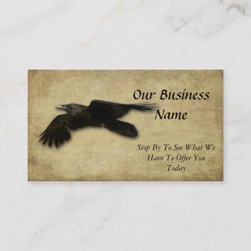 Artistic- Lone Black Crow Business Card Templates