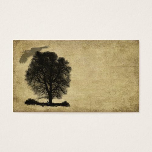 Artistic- Lone Stark Tree &amp; Crow Business Card