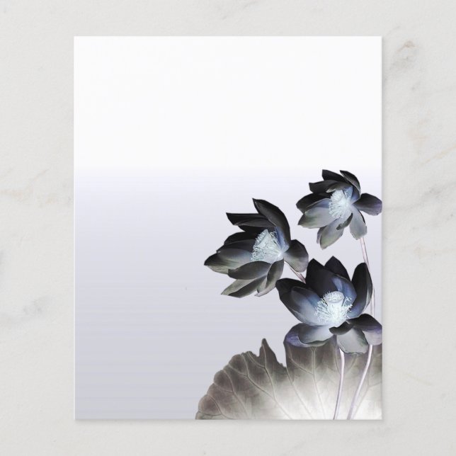 Artistic Lotus Blossoms Business Custom Flyer (Front)