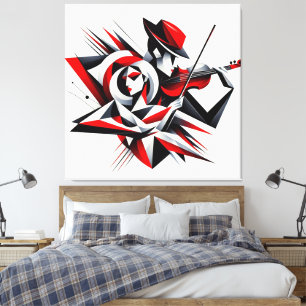 Artistic Love and Music Canvas Print
