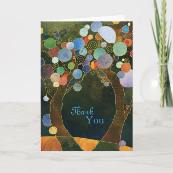 Artistic Love Trees Wedding Thank You by BridalHeaven at Zazzle