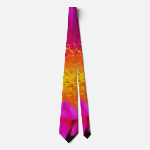 Artistic Magenta Pink Aster Flower Floral Art Neck Tie