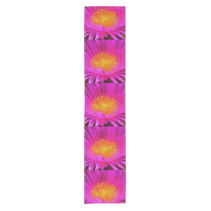 Artistic Magenta Pink Aster Flower Floral Art Short Table Runner