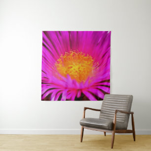 Artistic Magenta Pink Aster Flower Floral Art Tapestry