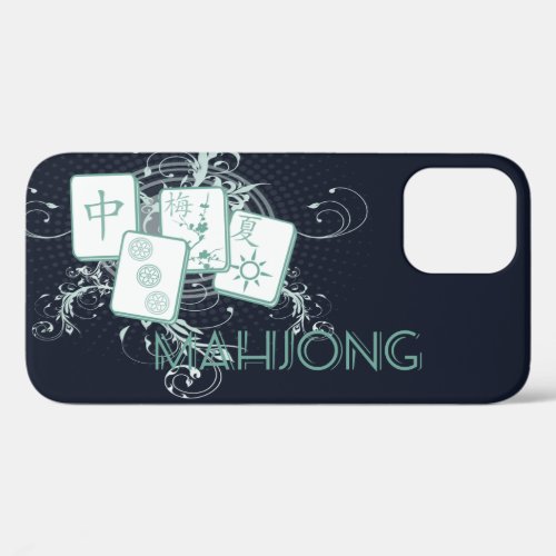 Artistic Mahjong tiles iPhone 12 Case