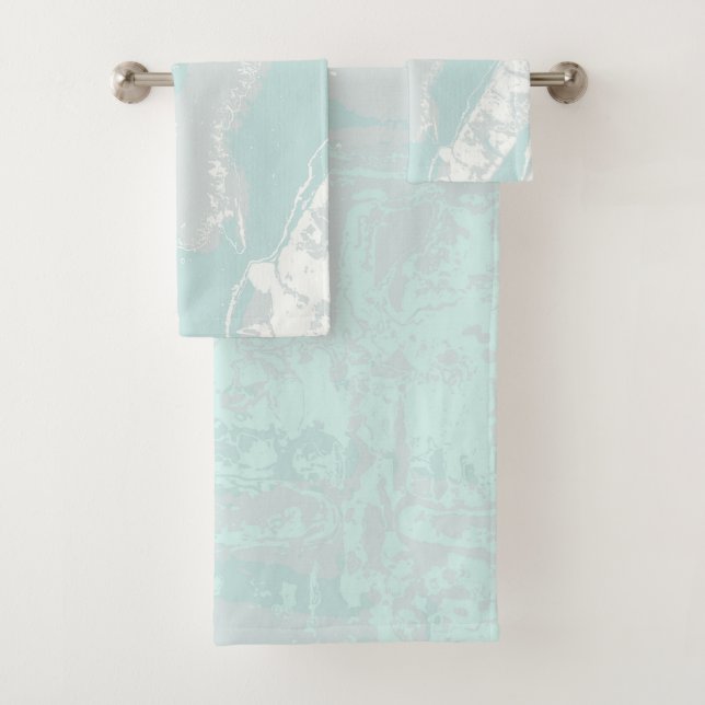 Artistic Marine Flow Bath Towel Set (Insitu)