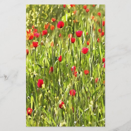 Artistic Meadow Poppy Landscape (Front)