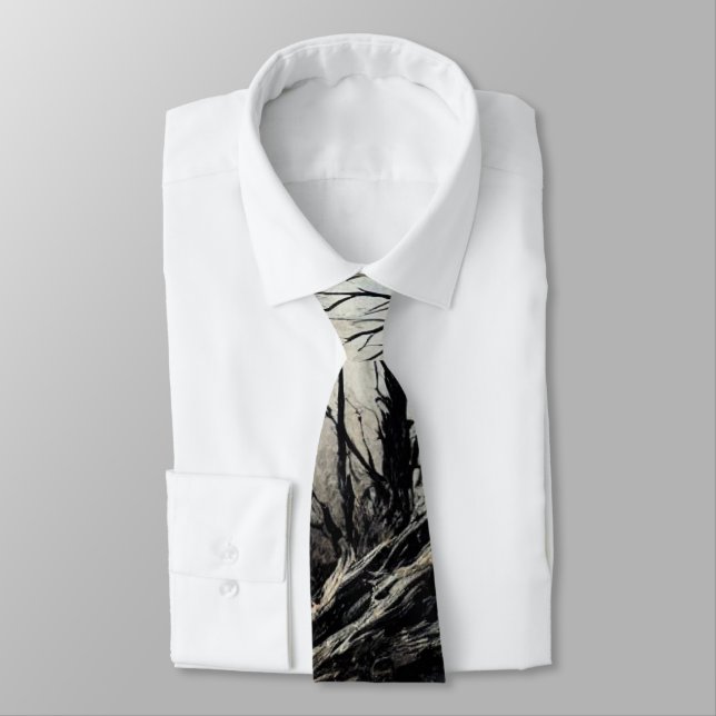Artistic Men's Tie with Bold Design (Tied)
