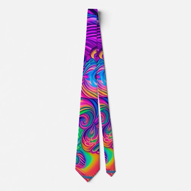 Artistic Mens Ties Funky Abstract Pattern (Front)