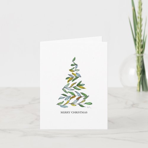 Artistic Minimalist Christmas Tree Cards 