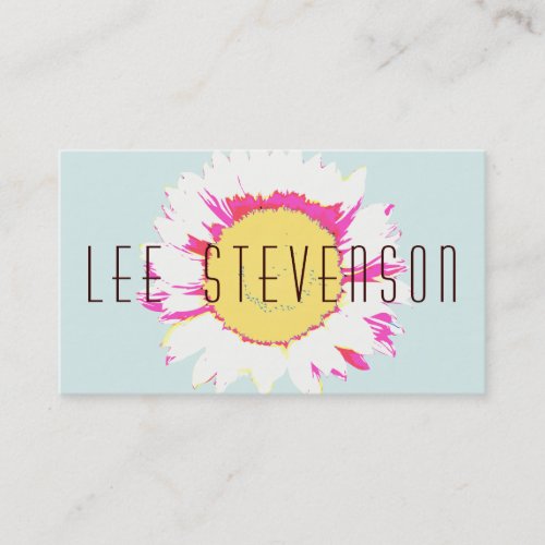 Artistic Modern and Colorful Floral Business Card