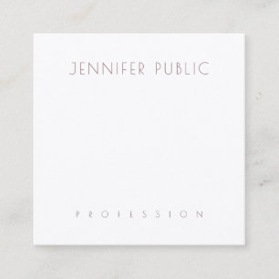 Artistic Modern Design Professional Luxury Plain Square Business Card
