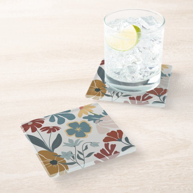 Artistic Modern Flower Coaster (Angled)
