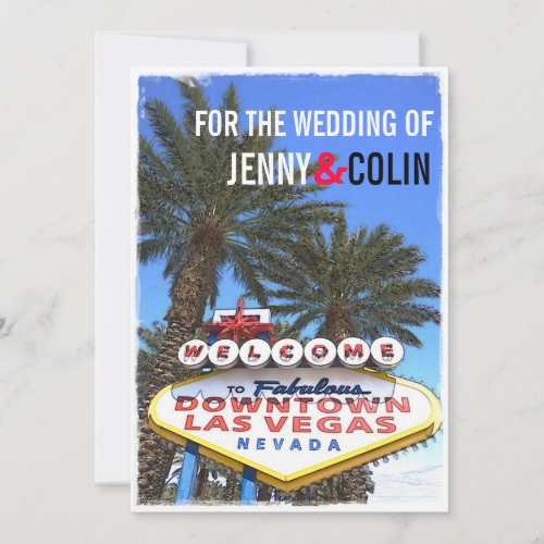 Artistic Modern Las Vegas Modern Wedding Invites