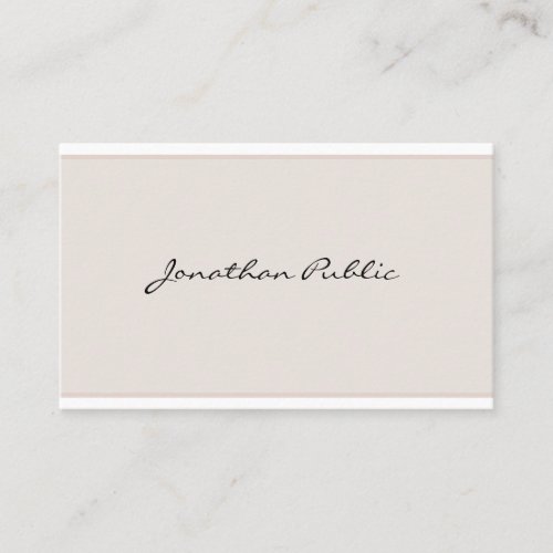 Artistic Modern Simple Elegant Minimalist Plain Business Card