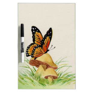 Artistic monarch butterfly design dry erase board