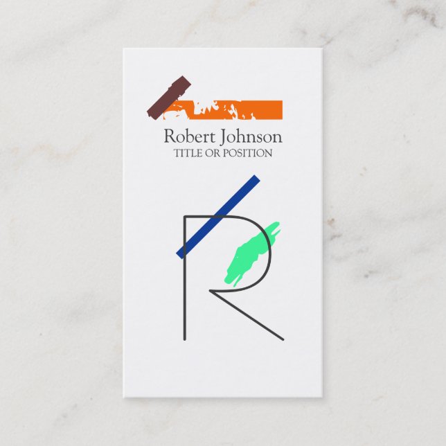 Artistic Monogram Business Card (Front)