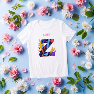 Artistic Monogram - Letter Z Bold and Colorful Tri-Blend Shirt