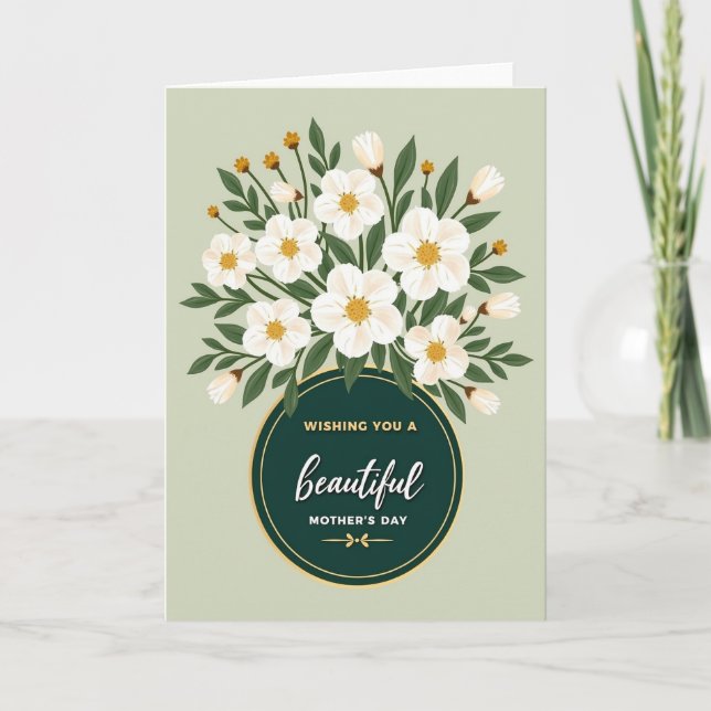 Artistic Mothers Day Flower Card (Front)