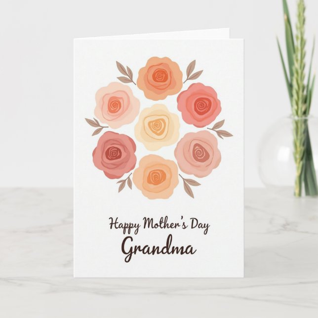 Artistic Mothers Day Wreath Card (Front)