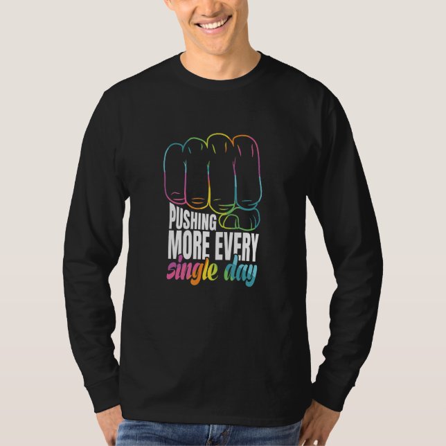 Artistic Motivational Achievements Illustration T-Shirt (Front)