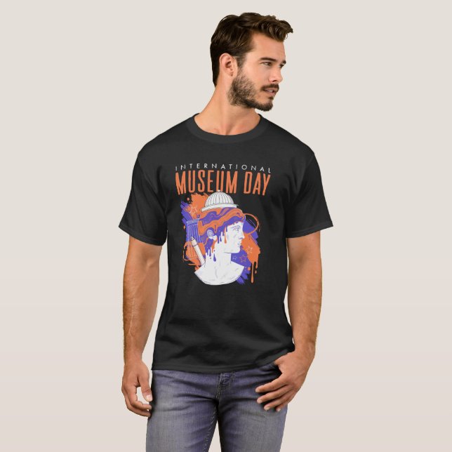 Artistic Museum Day T-Shirt Design with Modern Sty (Front Full)