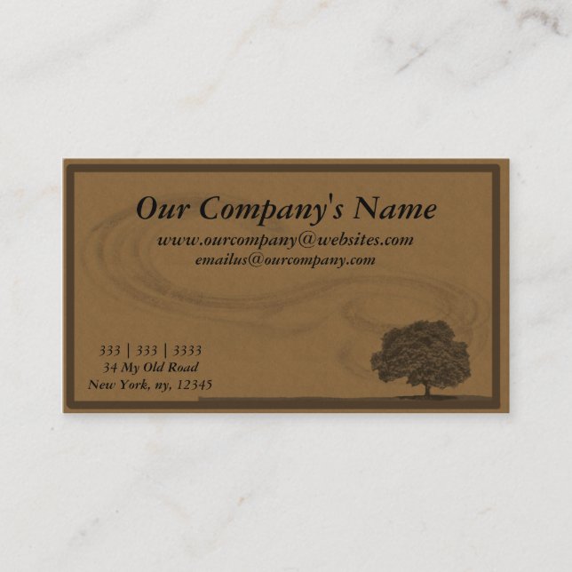Artistic, Nature, Earth Toned Business Card (Front)