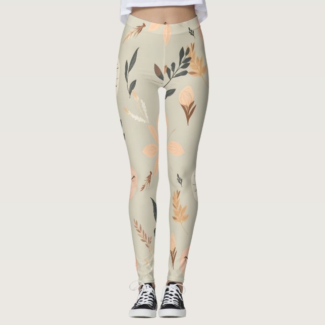 Artistic Nature Leggings - Soft Colors & Seamless  (Front)